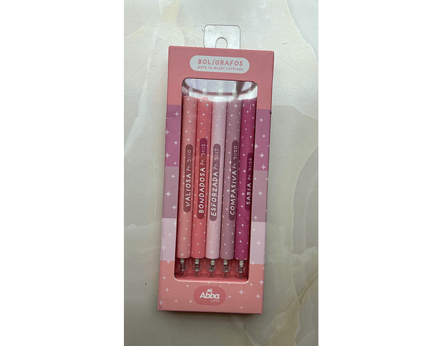 Bolígrafos mujer virtuosa