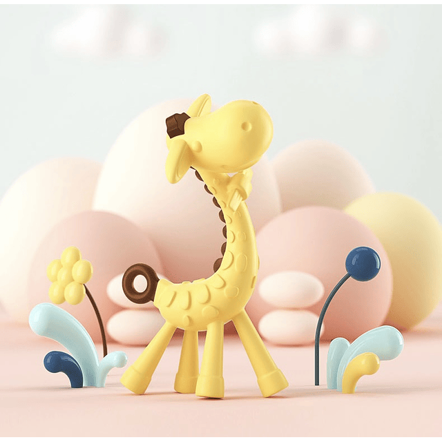 mordedor diseño jirafa para bebé (mayor desde 4 unid)