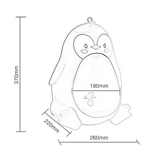 urinario portátil diseño pingüino