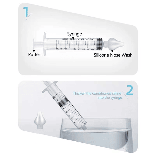 set aspirador nasal jeringa para bebé