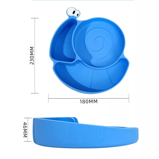 plato silicona diseño caracoles (mayor desde 4 unid)