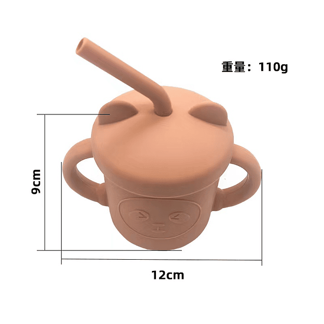 vaso de silicona con bombilla con diseño de oso (mayor desde 4 unid)