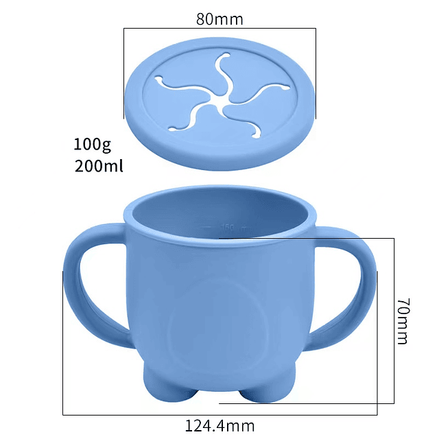 vaso de silicona para almacenamiento de alimentos para bebé (mayor desde 4 unid)