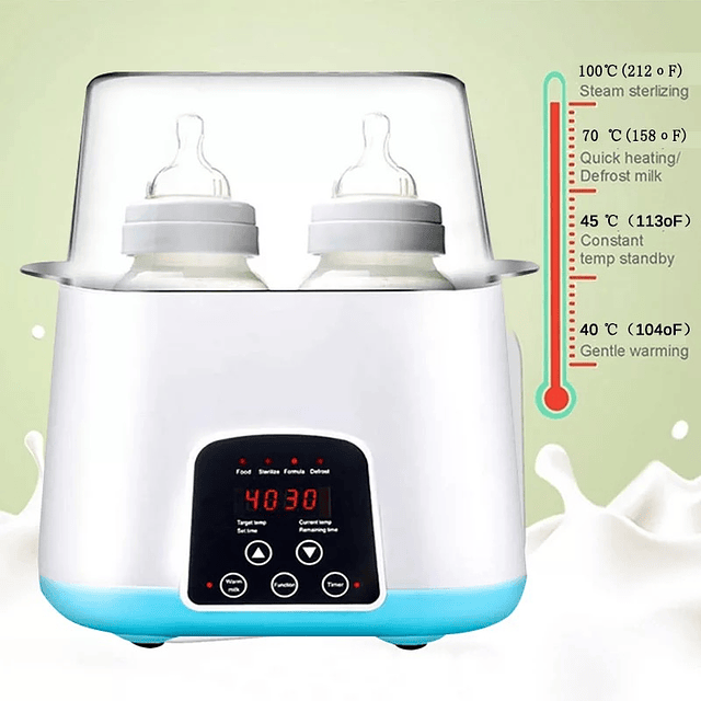  KNOIER Baby Essentials - Calentador de agua portátil para  fórmula de bebé, calentador de biberones de viaje, batería de 13500 mAh,  para leche materna sobre la marcha, los nuevos padres imprescindibles 