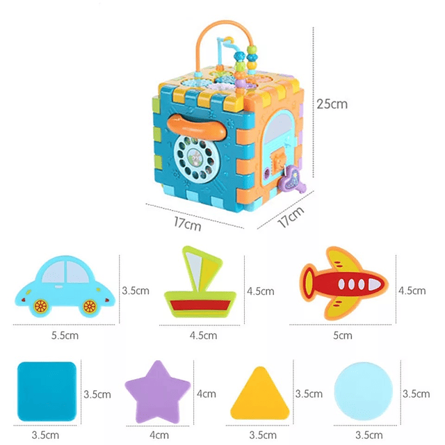 juguete cubo de actividades multifuncional 6 en 1 para bebé