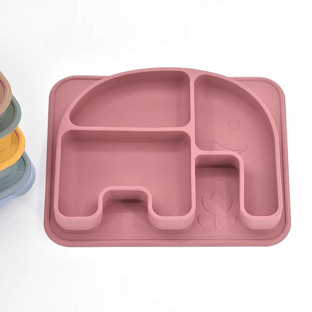 Plato de silicona para bebé diseño elefante