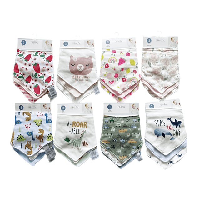 pack*3 PCS babero bandana para bebé