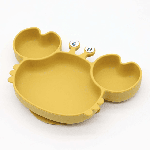 Plato silicona diseño cangrejo para bebé
