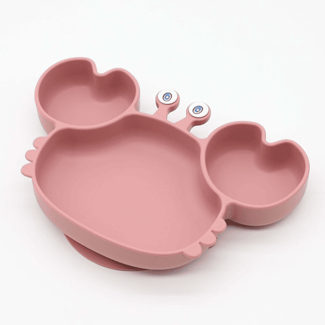 Plato silicona diseño cangrejo para bebé