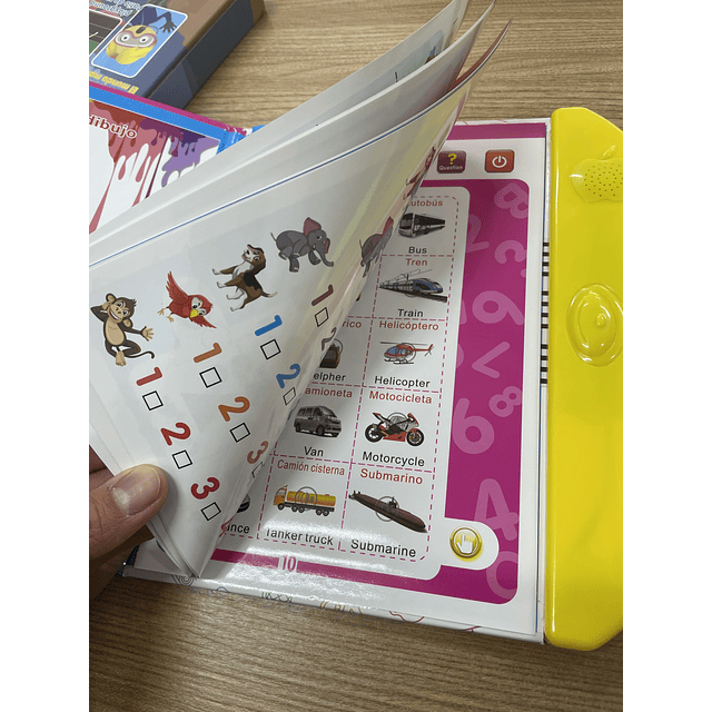 Libro aprendizaje sonidos inglés y español