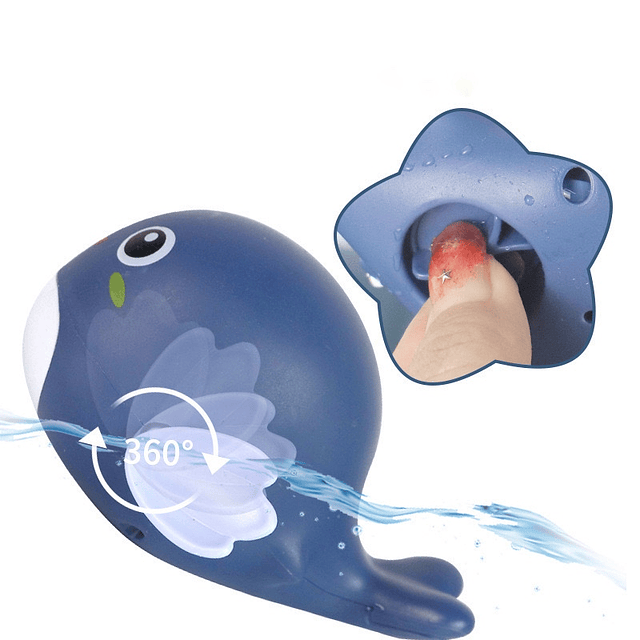 juguete agua diseño ballena