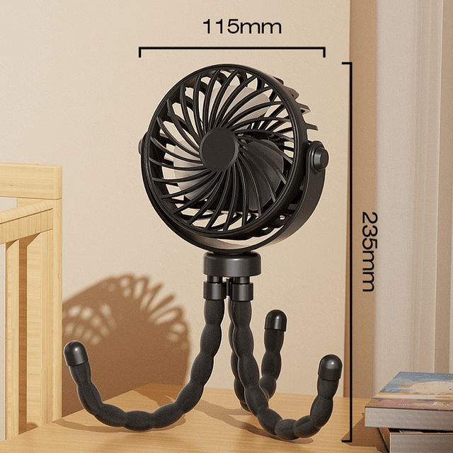 Ventilador Recargable De Coche Bebé 