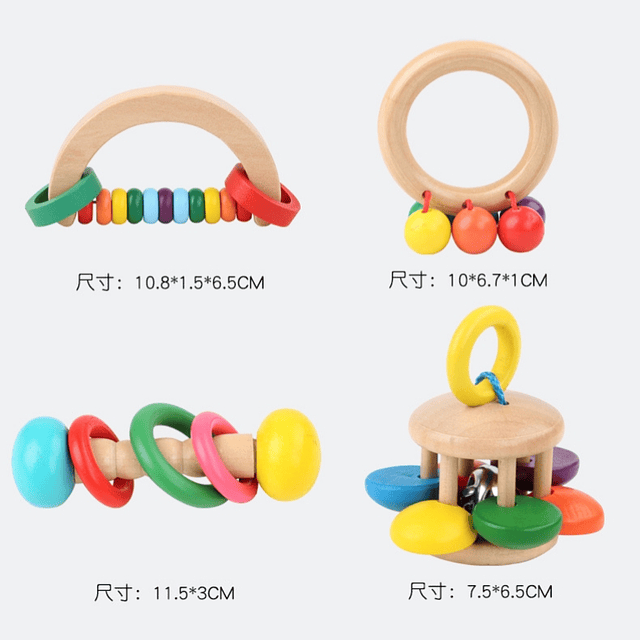 Juguete Madera Sonajero 