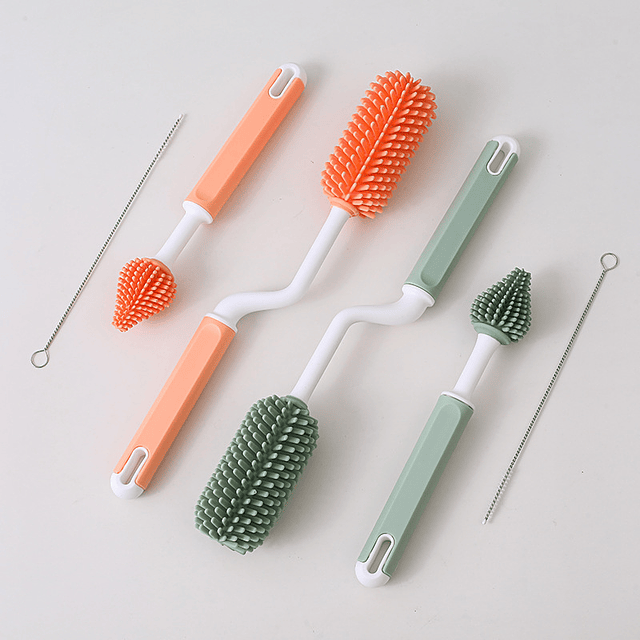 Set Cepillos Silicona Limpieza 