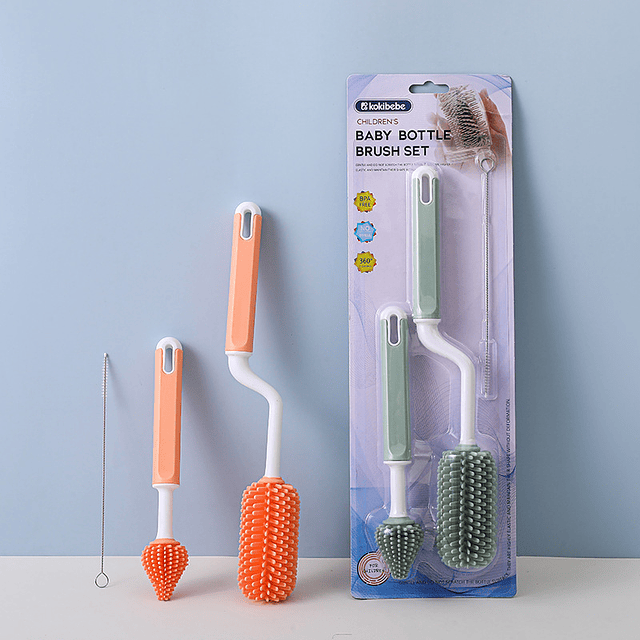Set Cepillos Silicona Limpieza 