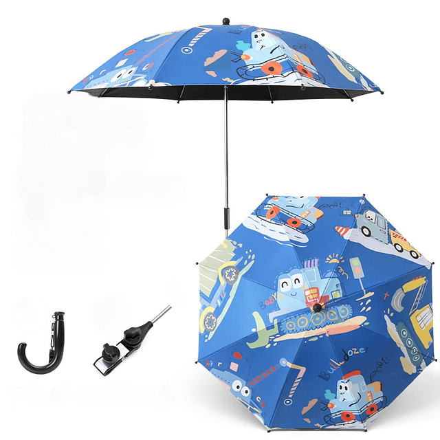 Sombrilla Con Dibujos Para Coche Bebé 
