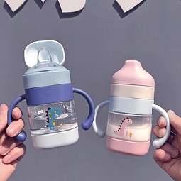 Botella Vaso Agua Para Bebé Con Boquilla Aprendizaje Silicona 