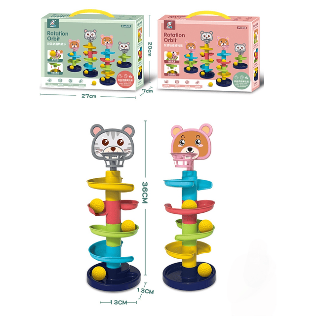 Juguete Torre Pelota Giratorio Para Bebé 5 Niveles de Pista