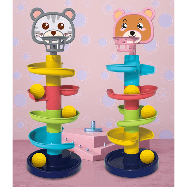 Juguete Torre Pelota Giratorio Para Bebé 5 Niveles de Pista