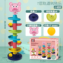 Juguete Torre Pelota Giratorio Para Bebé 7 Niveles de Pista