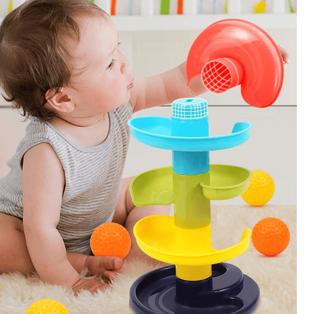 Juguete Torre Pelota Giratorio Para Bebé 7 Niveles de Pista