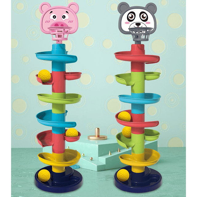 Juguete Torre Pelota Giratorio Para Bebé 7 Niveles de Pista