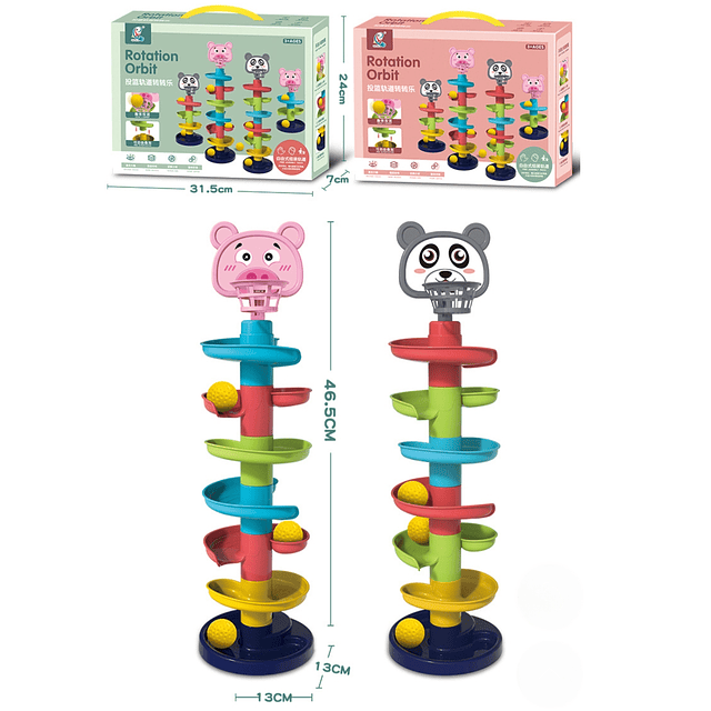 Juguete Torre Pelota Giratorio Para Bebé 7 Niveles de Pista