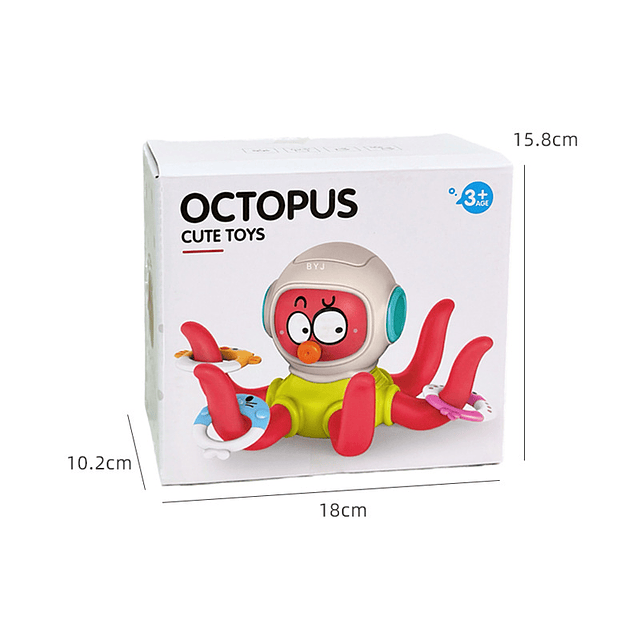 Juguete Agua Baño Ducha Juego de Aros Diseño Pulpo