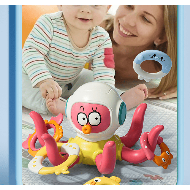 Juguete Agua Baño Ducha Juego de Aros Diseño Pulpo