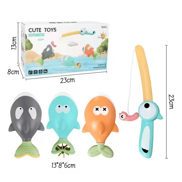 Set Juguete de Pescar Agua Baño Ducha 