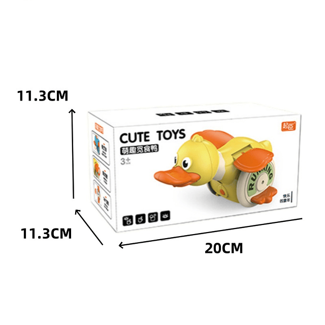 Juguete Pato Divertido Giratorio Con Sonidos y Luz