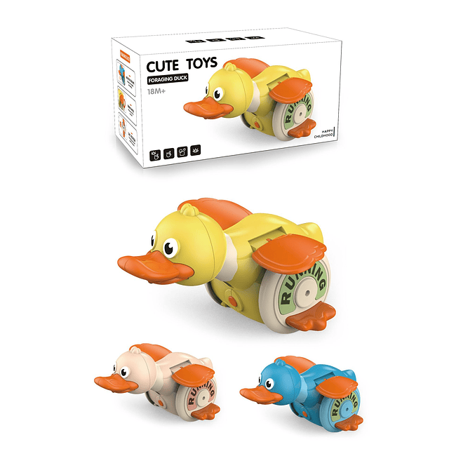 Juguete Pato Divertido Giratorio Con Sonidos y Luz