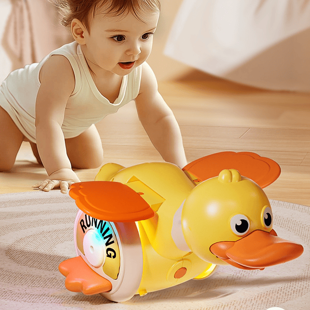 Juguete Pato Divertido Giratorio Con Sonidos y Luz