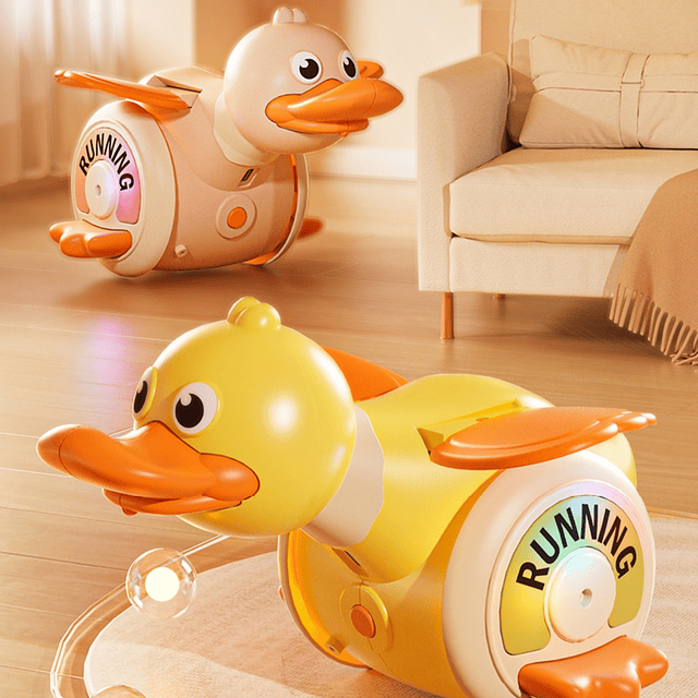 Juguete Pato Divertido Giratorio Con Sonidos y Luz