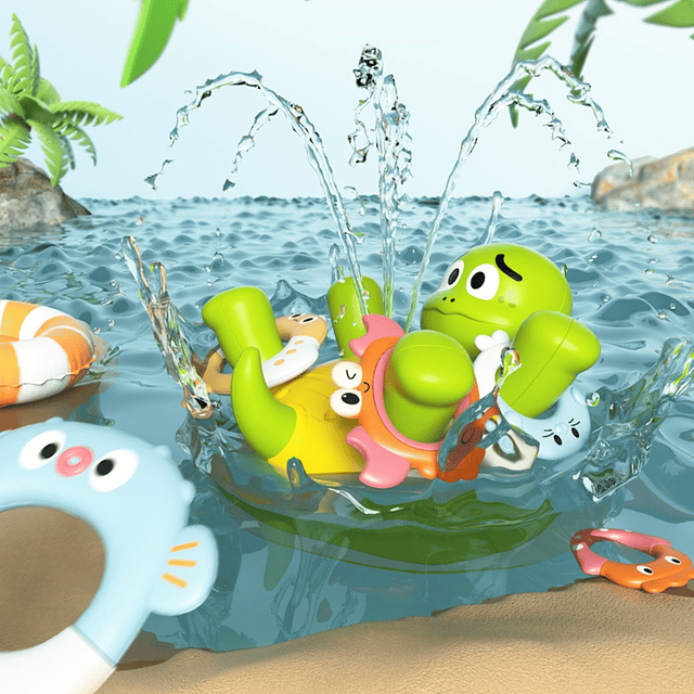 Juguete Agua Baño Ducha Diseño Tortuga Recargable 