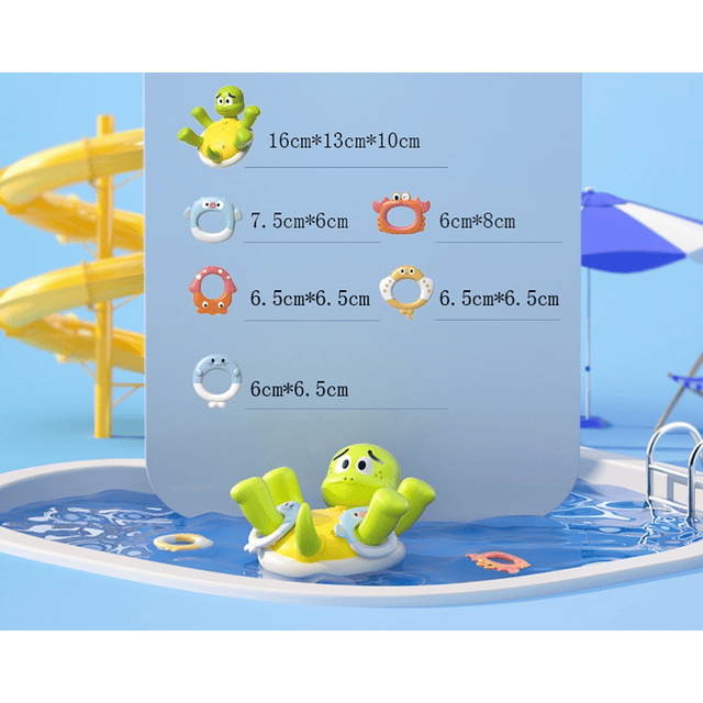 Juguete Agua Baño Ducha Diseño Tortuga Recargable 