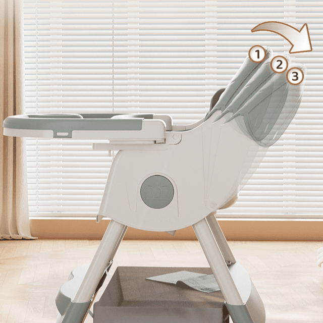 Silla de Comedor Plegable Reclinable Con ruedas 