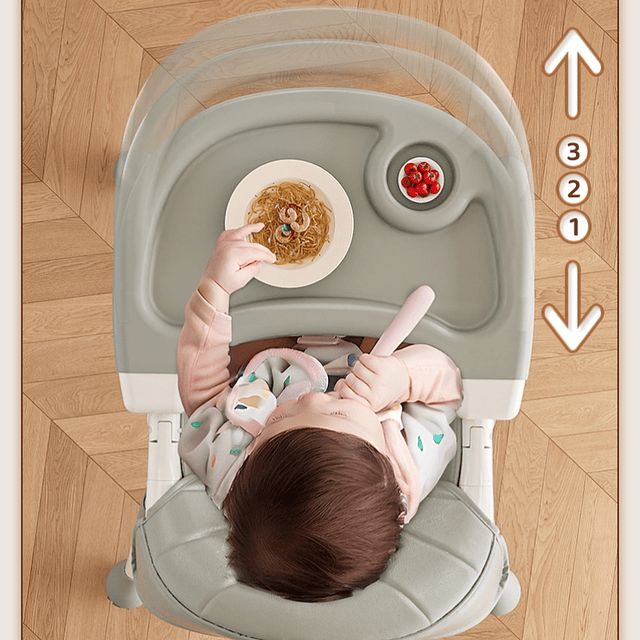 Silla de Comedor Plegable Reclinable Con ruedas 