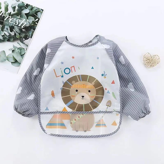 Babero Impermeable Con Manga Larga 