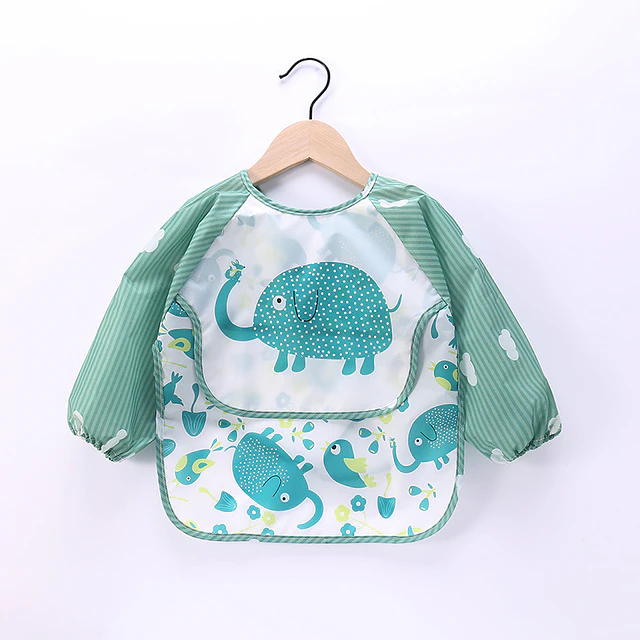 Babero Impermeable Con Manga Larga 