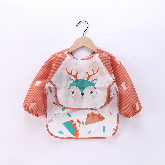 Babero Impermeable Con Manga Larga 