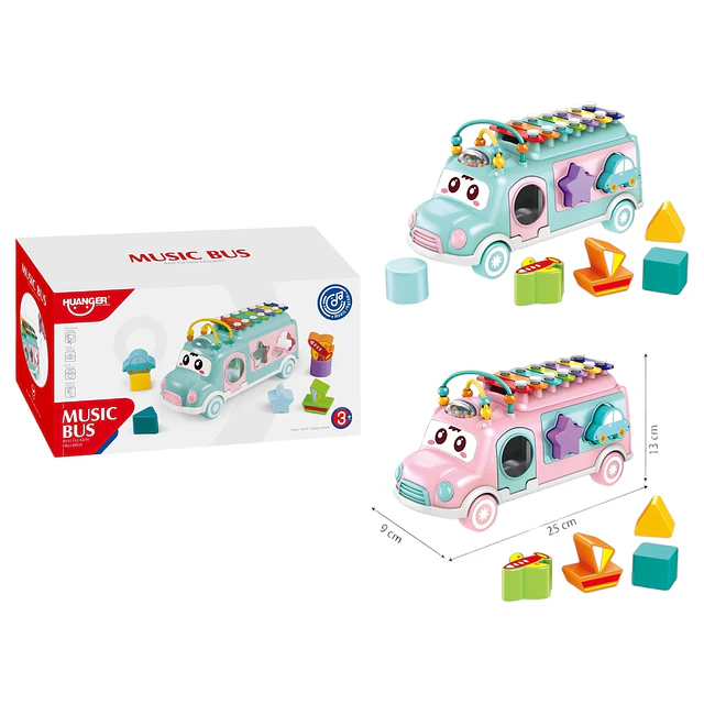 Juguete Didáctico Estimulación Con Xilófono Diseño Bus