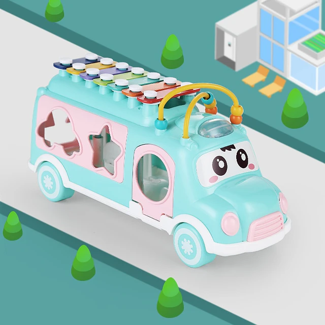 Juguete Didáctico Estimulación Con Xilófono Diseño Bus