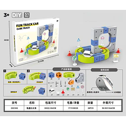 Juguete juego de Bloques Con Pista de Auto 51Pcs