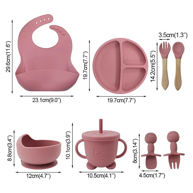 Set Alimentación Platos Silicona 8 en 1