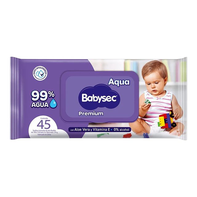 Toallas Húmedas Babysec Premium 45 unid