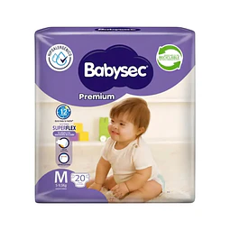Pañal BabySec Premium Talla M 20unid