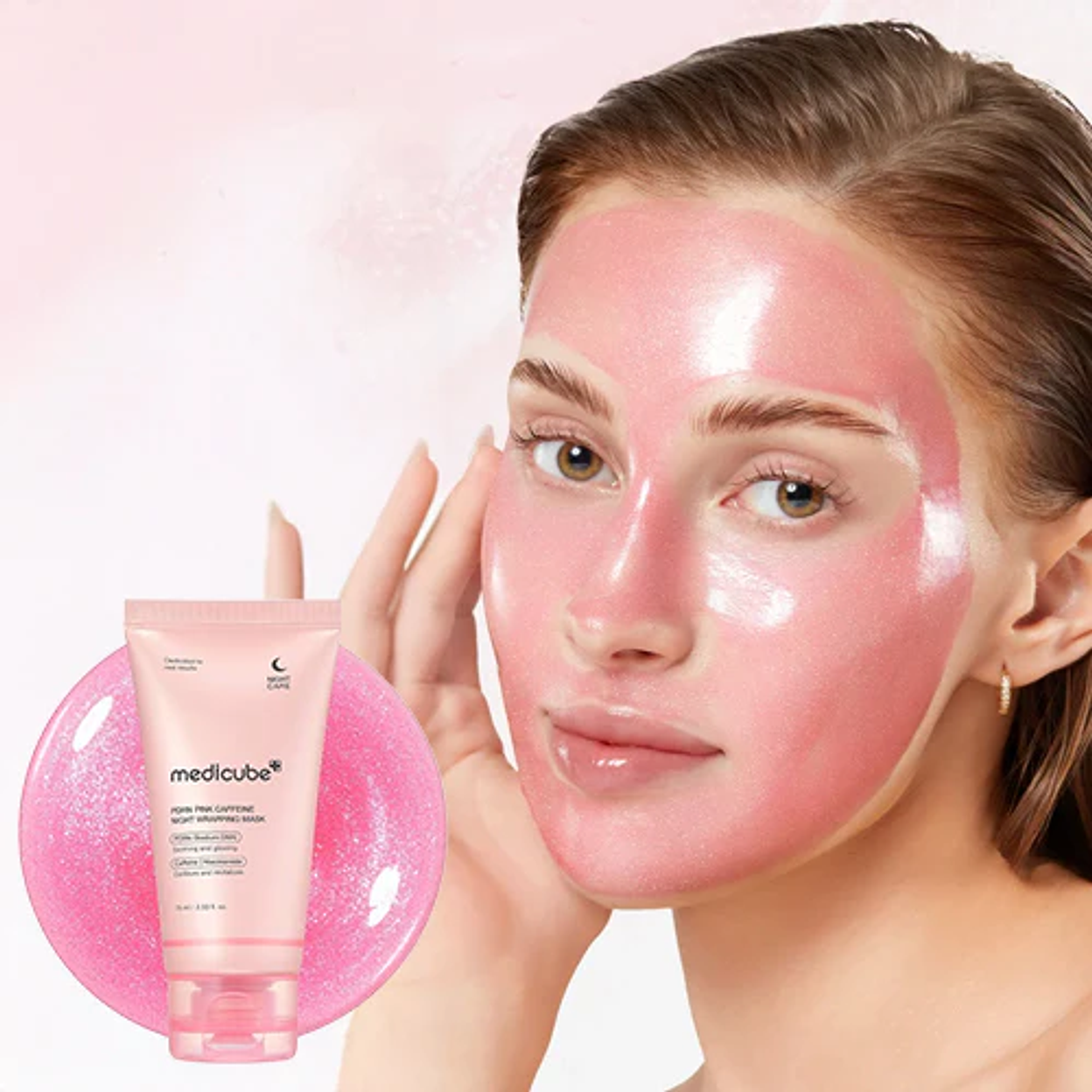 medicube - Mascarilla Nocturna PDRN Pink Caffeine Night Wrapping Mask 3