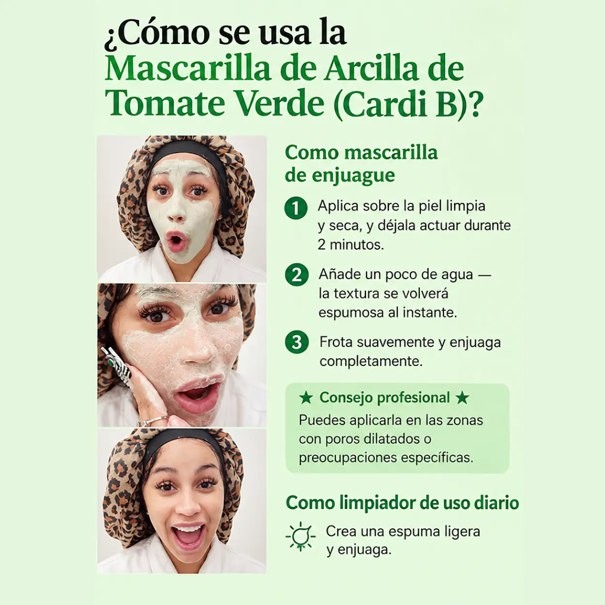 FULLY - Mascarilla y Limpiador Facial Green Tomato Clay 5