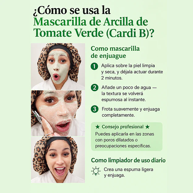 FULLY - Mascarilla y Limpiador Facial Green Tomato Clay 5
